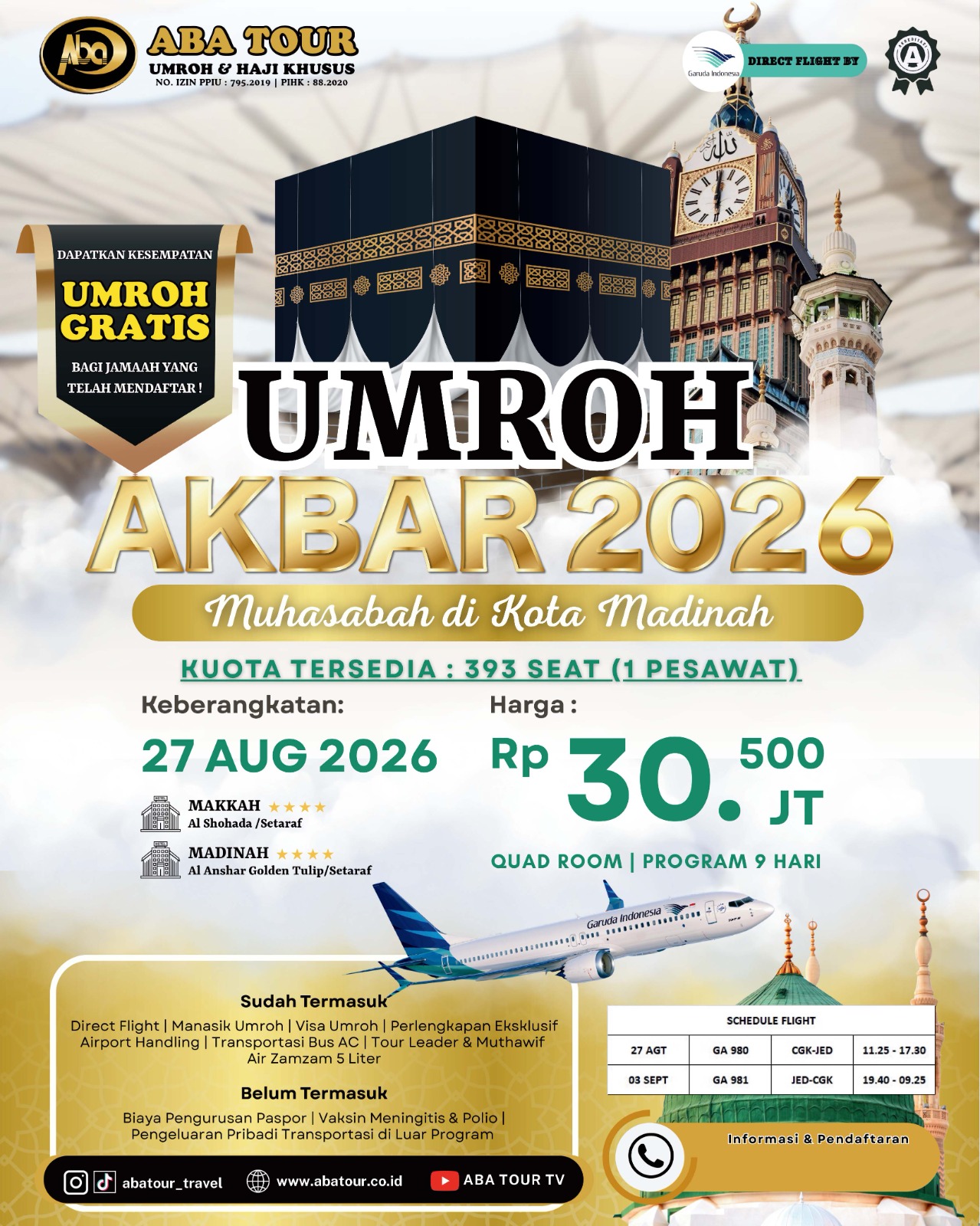 Program Umroh Akbar ABA Tour 2026, Muhasabah di Kota Madinah