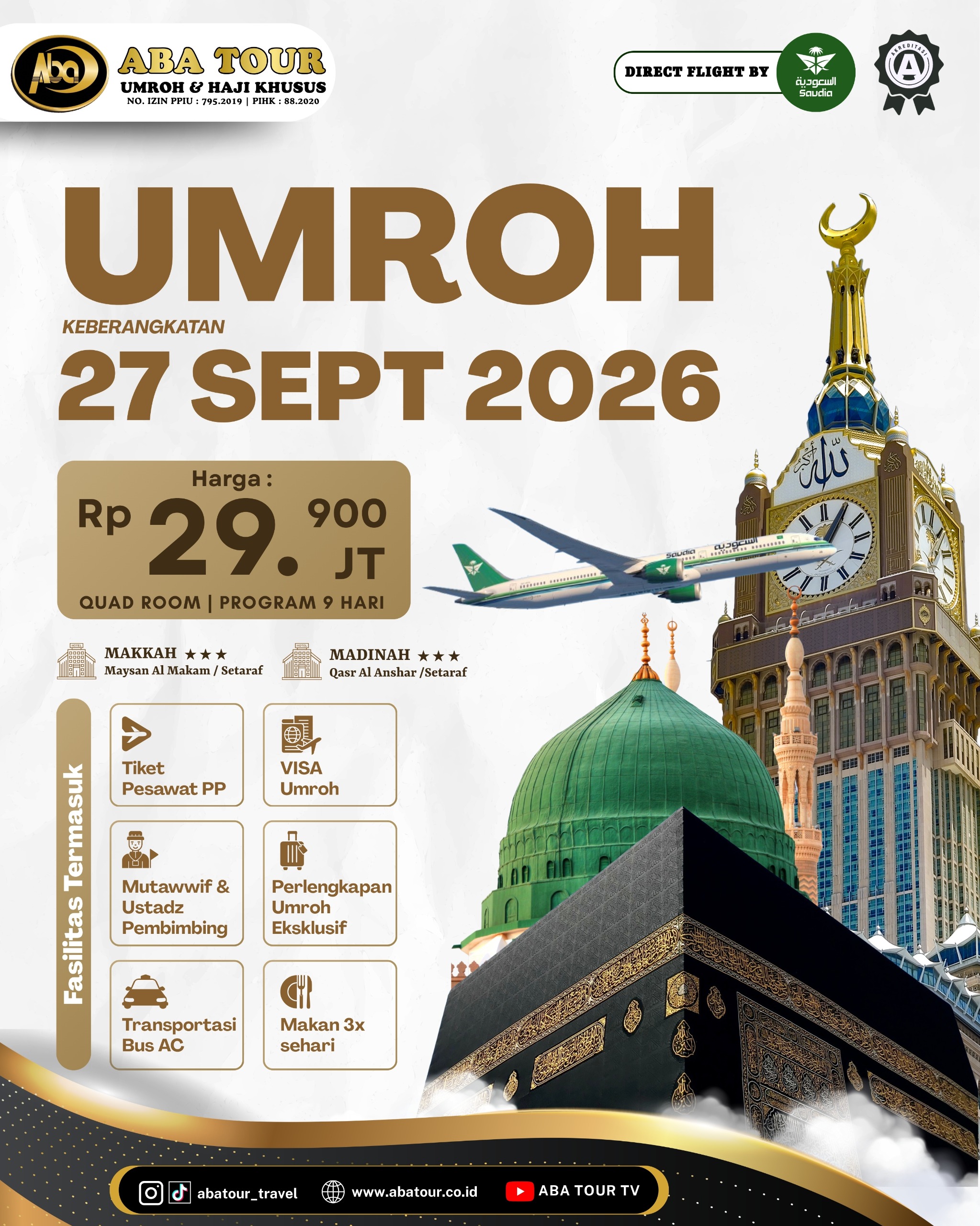 Umroh Ekonomis dengan Fasilitas Berkelas Bisnis