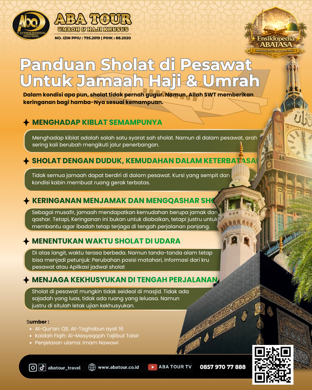 Panduan Sholat di Pesawat