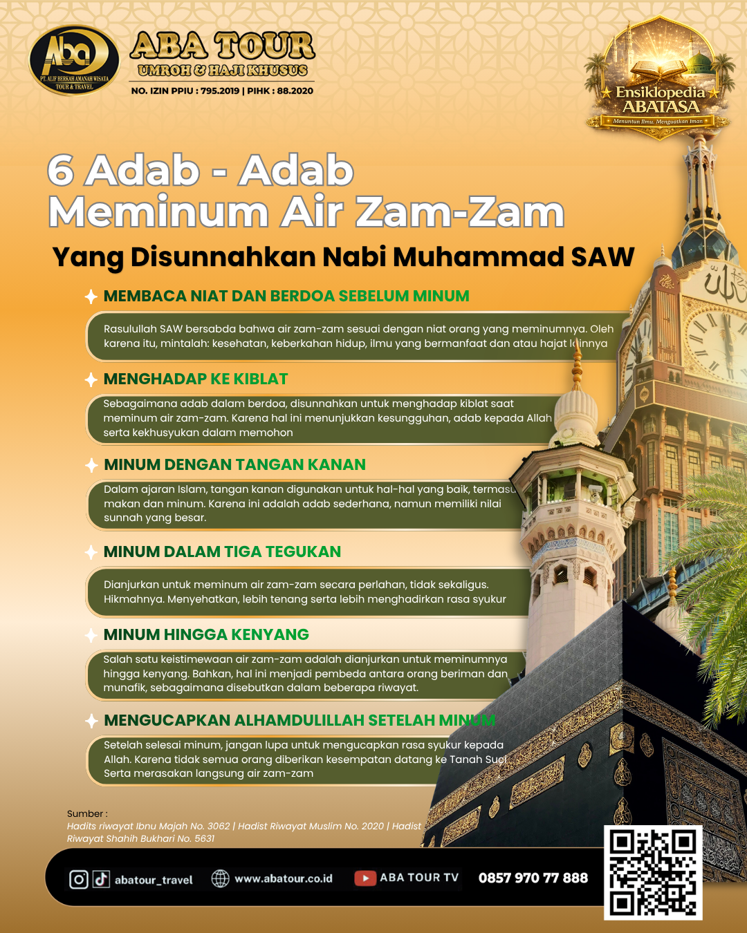 Adab - adab meminum air zam - zam